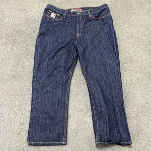 Cinch WRX Flame Resistant Workwear Denim Blue Jeans Mens 44x30